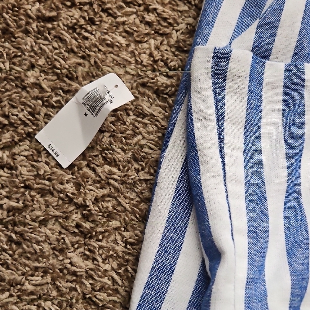 Old Navy Blue & White Mini Dress, Medium With Pockets - Picture 4 of 5